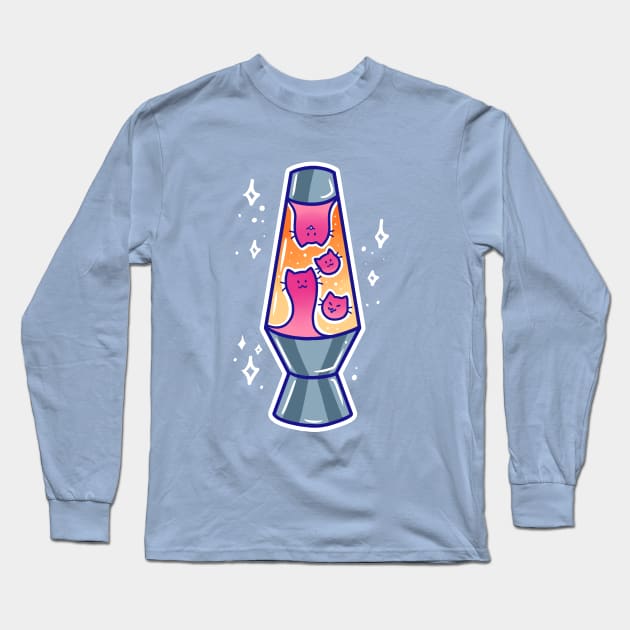 Float On, Meow On Long Sleeve T-Shirt by Mikesgarbageart